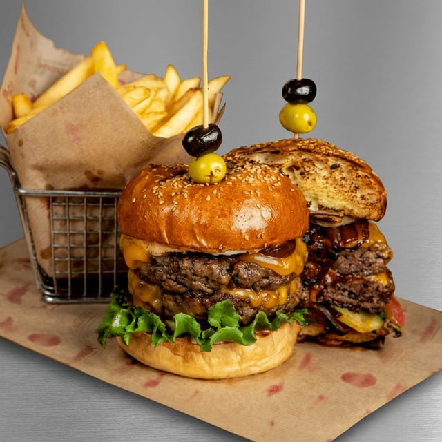 Cheeseburger with French Fries.