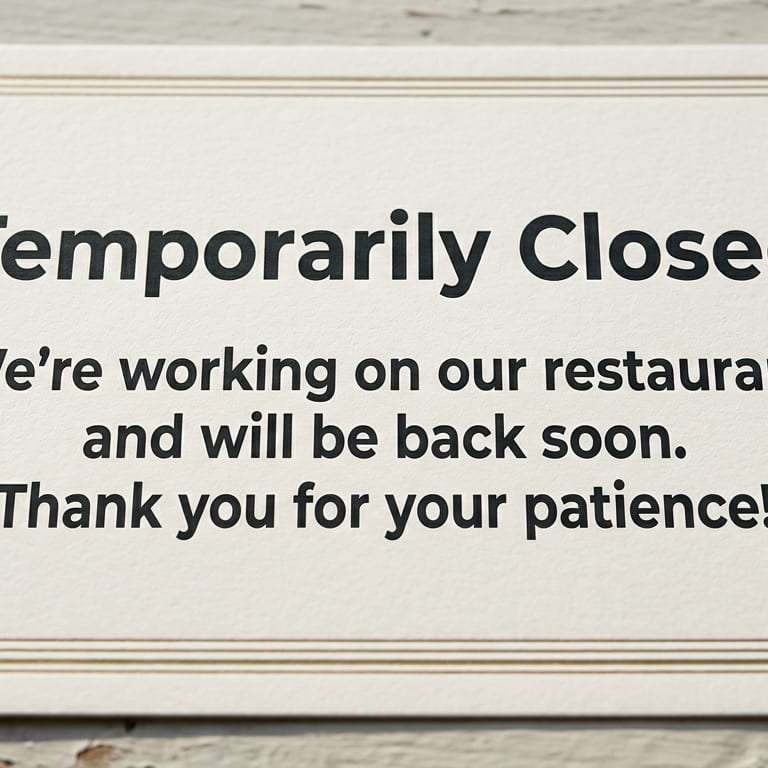 Temporarily Closed