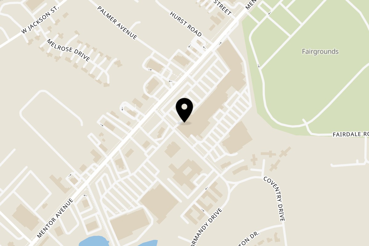 Map showing the location of Casa Agave Mexican Cuisine on 1531 Mentor Ave in Painesville